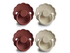 FRIGG baked clay/cream sut Daisy silikone (4-pack)